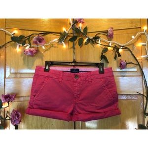 pink american eagle midi shorts